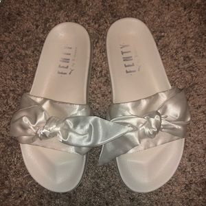 satin puma fenty slides
